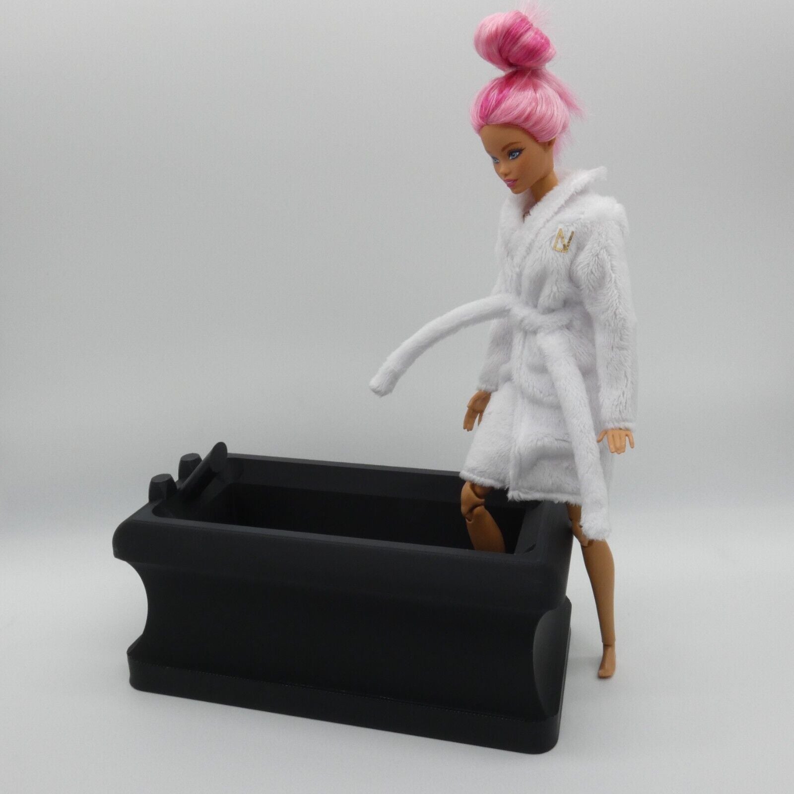 1/6 Scale Doll Furniture Bathtub Black 1:6 Barbie Integrity Toys Bratz Diorama