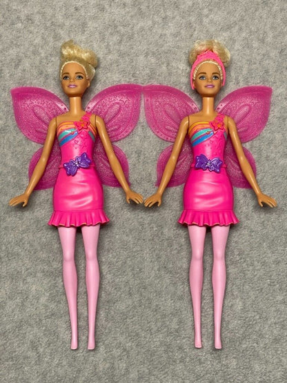 Barbie Dreamtopia Flying Wings Fairy Doll Lot of 2 Millie Face Dolls Blonde