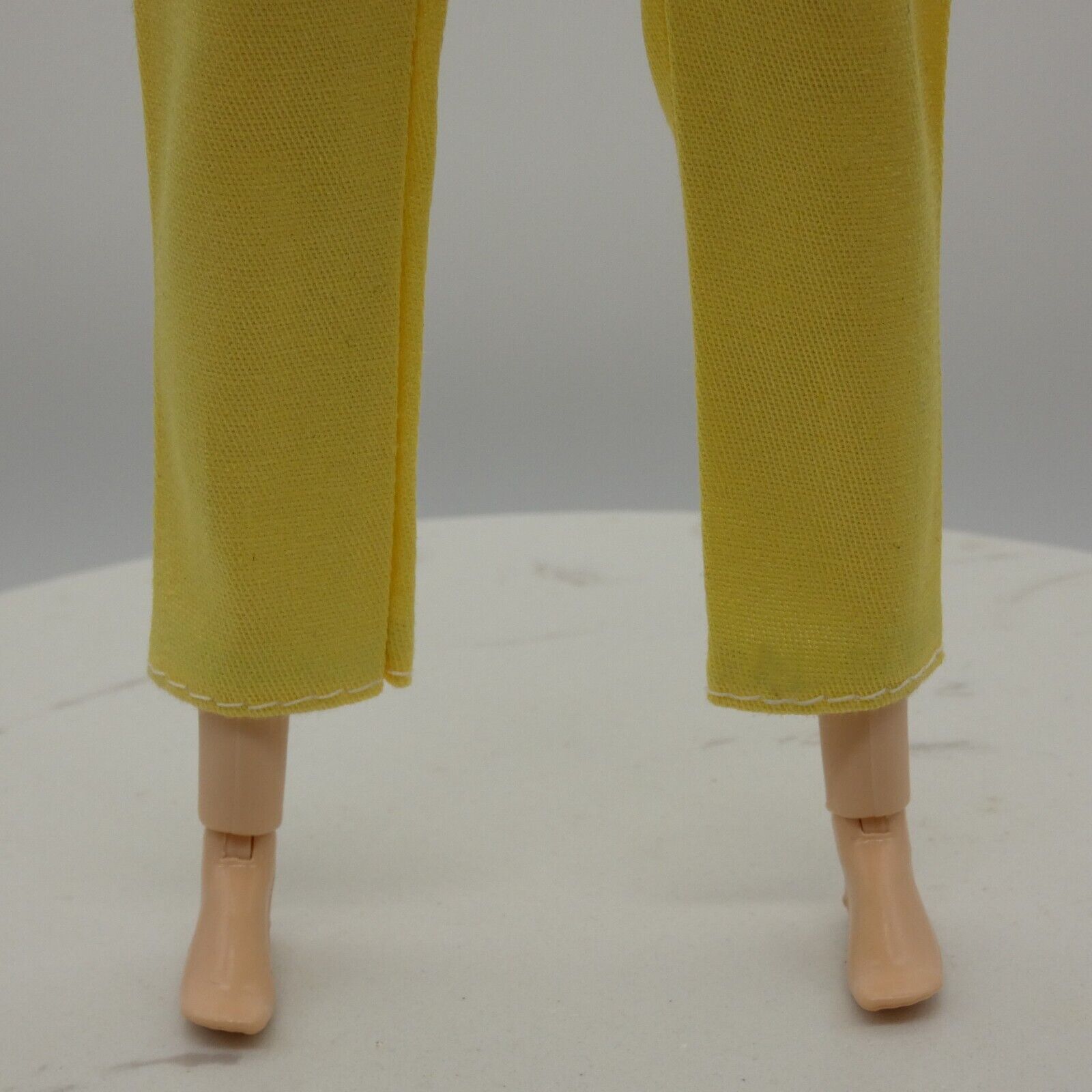 Barbie Doll Size Pants Yellow Slacks Chinos Ankle Trousers Fit Made To Move