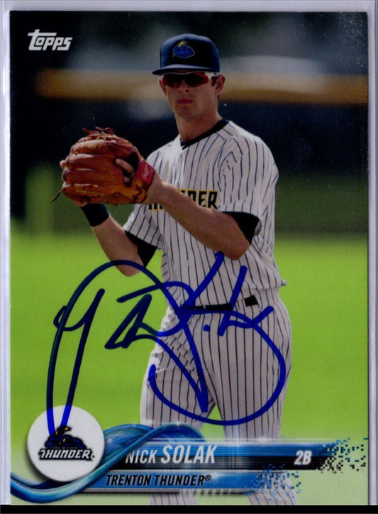 2018 Topps Pro Debut Nick Solak Auto Trenton Thunder #33