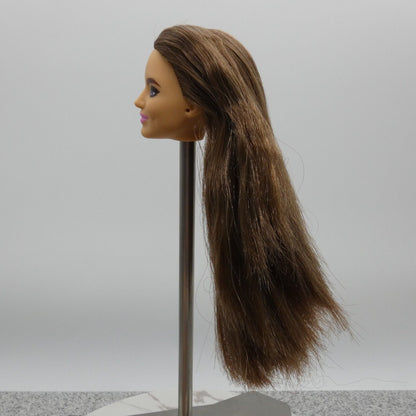 Barbie Extra 9 Doll Head Only Violet Face Brown Hair Side Shave GYJ28 2021