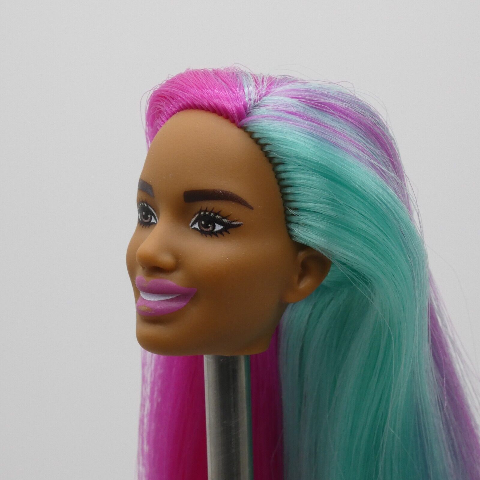 Barbie Albus Face Doll Head Only AA Dreamtopia Mermaid 2021 Pink Teal Hair