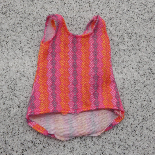 Barbie Camping Fun Doll Tank Top Pink Orange Multicolor 2017 Mattel FGC99