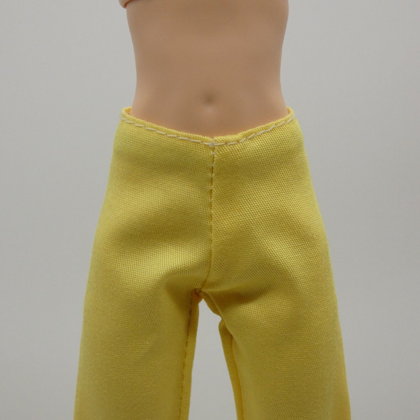 Barbie Doll Size Pants Yellow Slacks Chinos Ankle Trousers Fit Made To Move