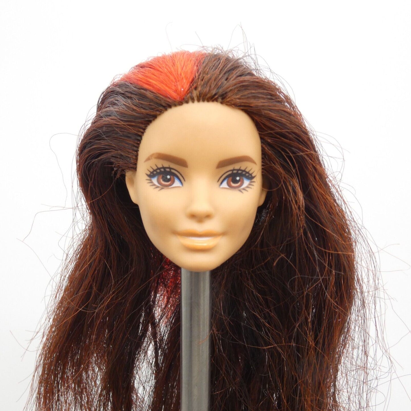 Barbie Careers Game Developer Doll Head Neysa Face Brown Red Hair 2016 DMC33