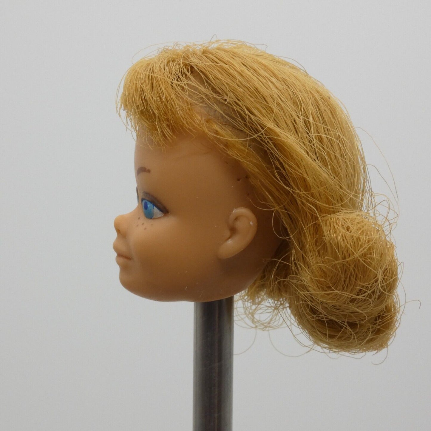 Vintage Barbie Midge Doll Head Only Titian Red Curly Hair Freckles Mattel TLC