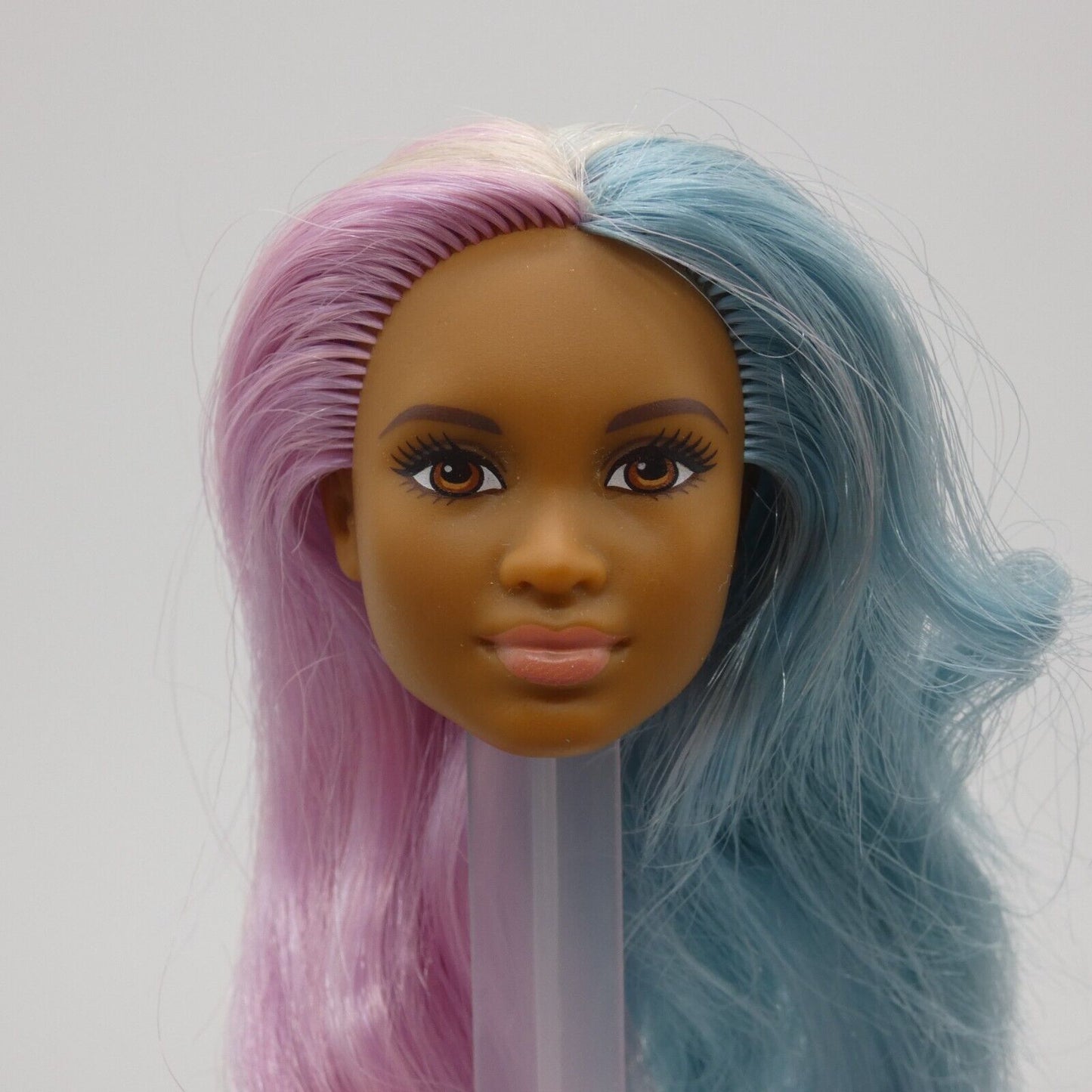 Barbie Fashionistas 42 Doll Head Only AA Grace Mbili Purple Blue Hair 2016 DTF05