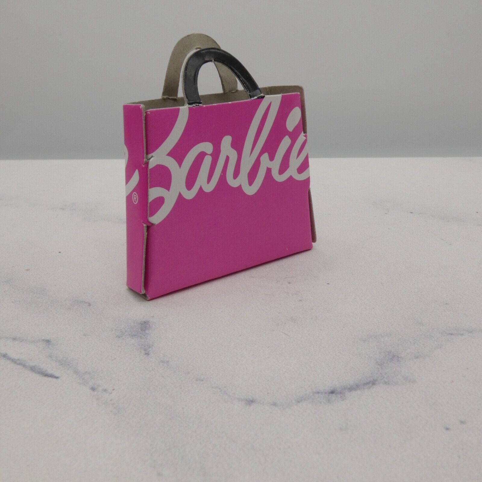 Barbie Doll Size Pink Handbag Tote Purse Cardboard For Diorama Playset