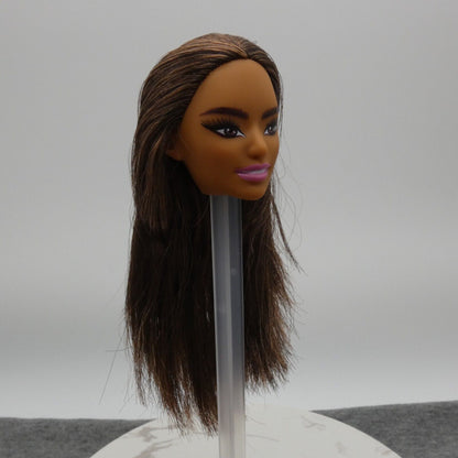 Barbie Pacific Islander Asian Doll Head Brown Hair Eyes Medium Skin Tone 2022