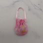 Barbie Doll Size Purse Pink Handbag Rose Floral Tote Playset Diorama Accessory