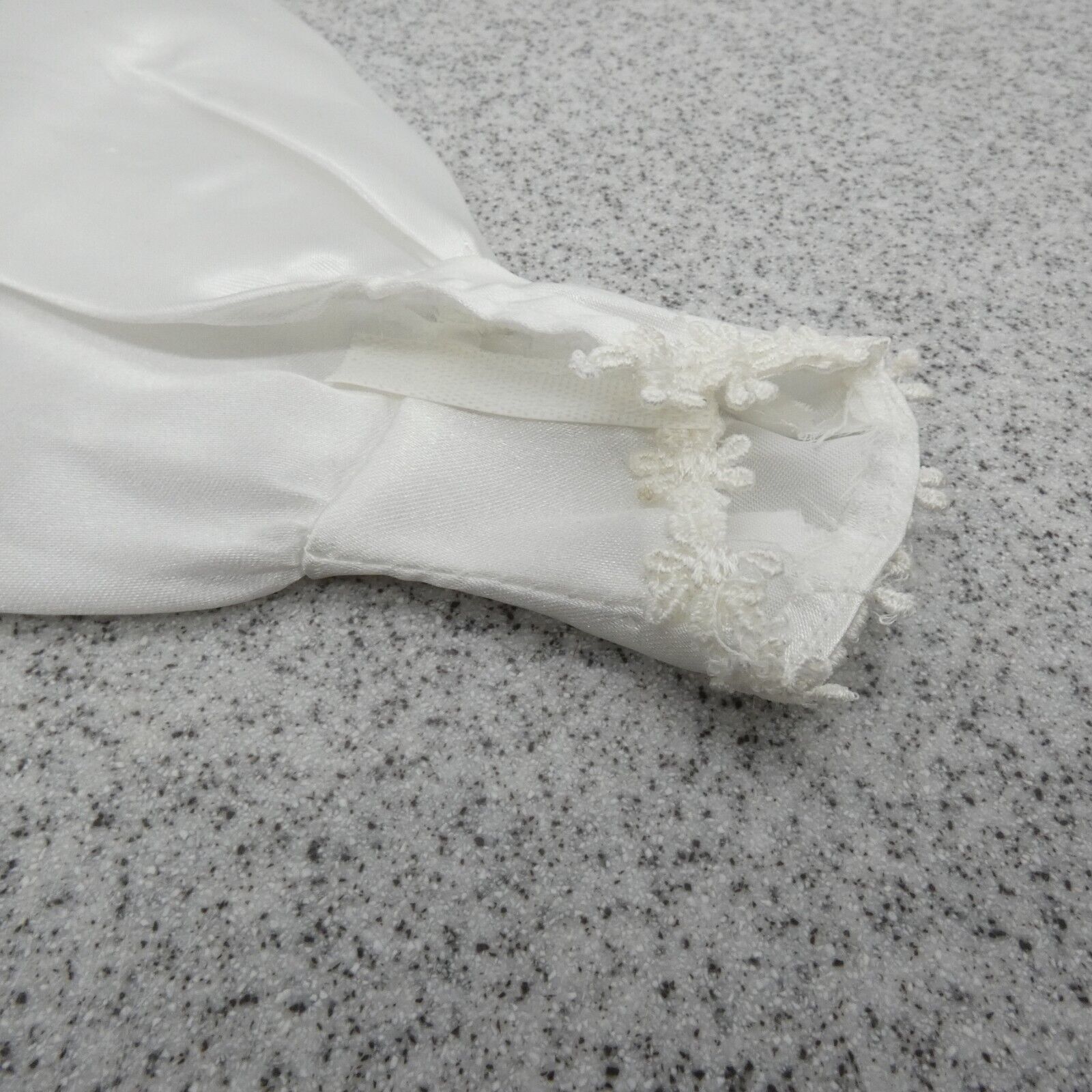 Barbie Doll Size Dress Wedding Gown White Satin Like Strapless Sweetheart Top