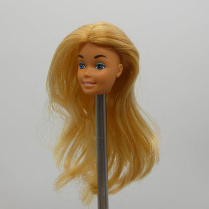 Barbie Malibu Doll Head Only SuperStar Tan Medium Light Skin Hong Kong E Mattel