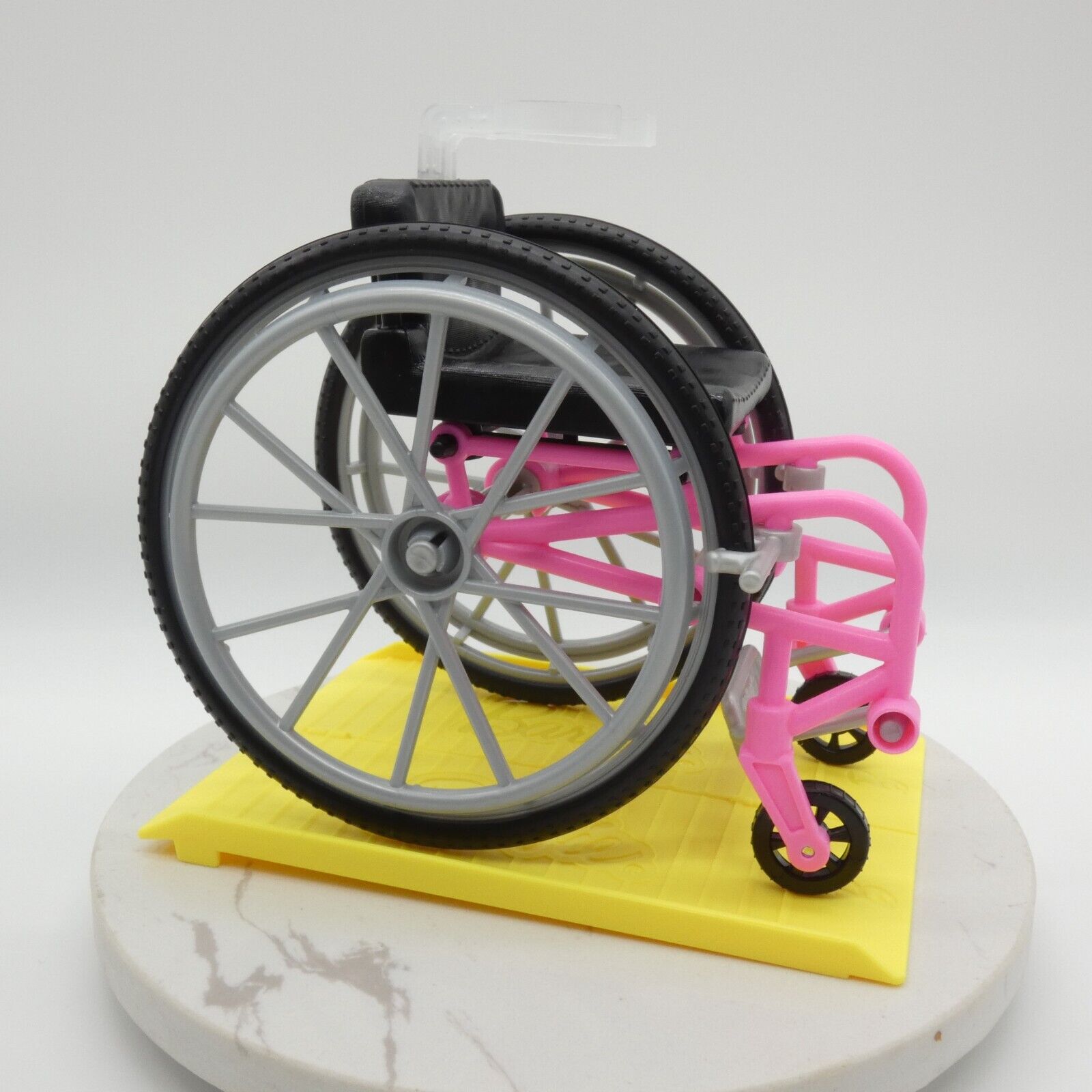 Barbie Doll Pink Wheelchair With Yellow Ramp Fashionistas 165 Mattel 2021 GRB93