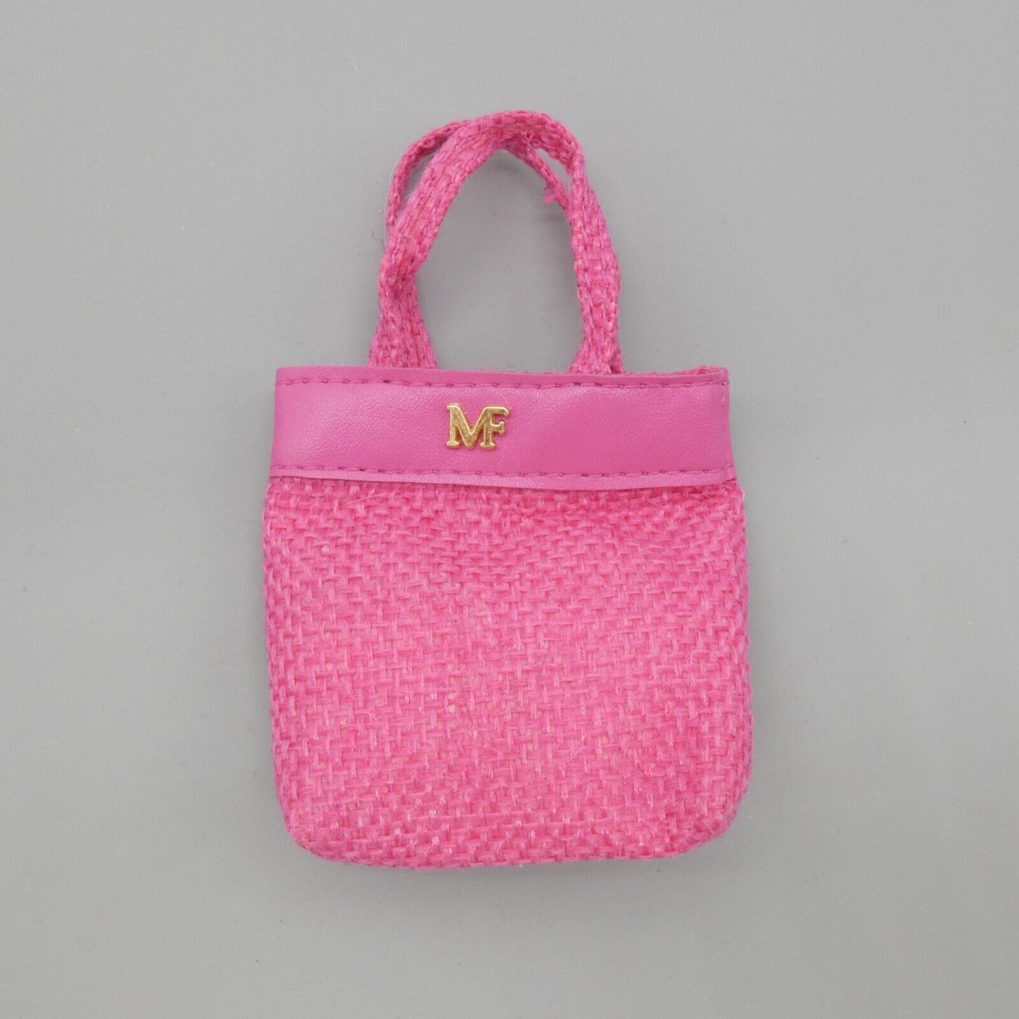 Zuru Mini Brands Fashions Doll Size Pink Tote Bag Purse Handbag Canvas Like