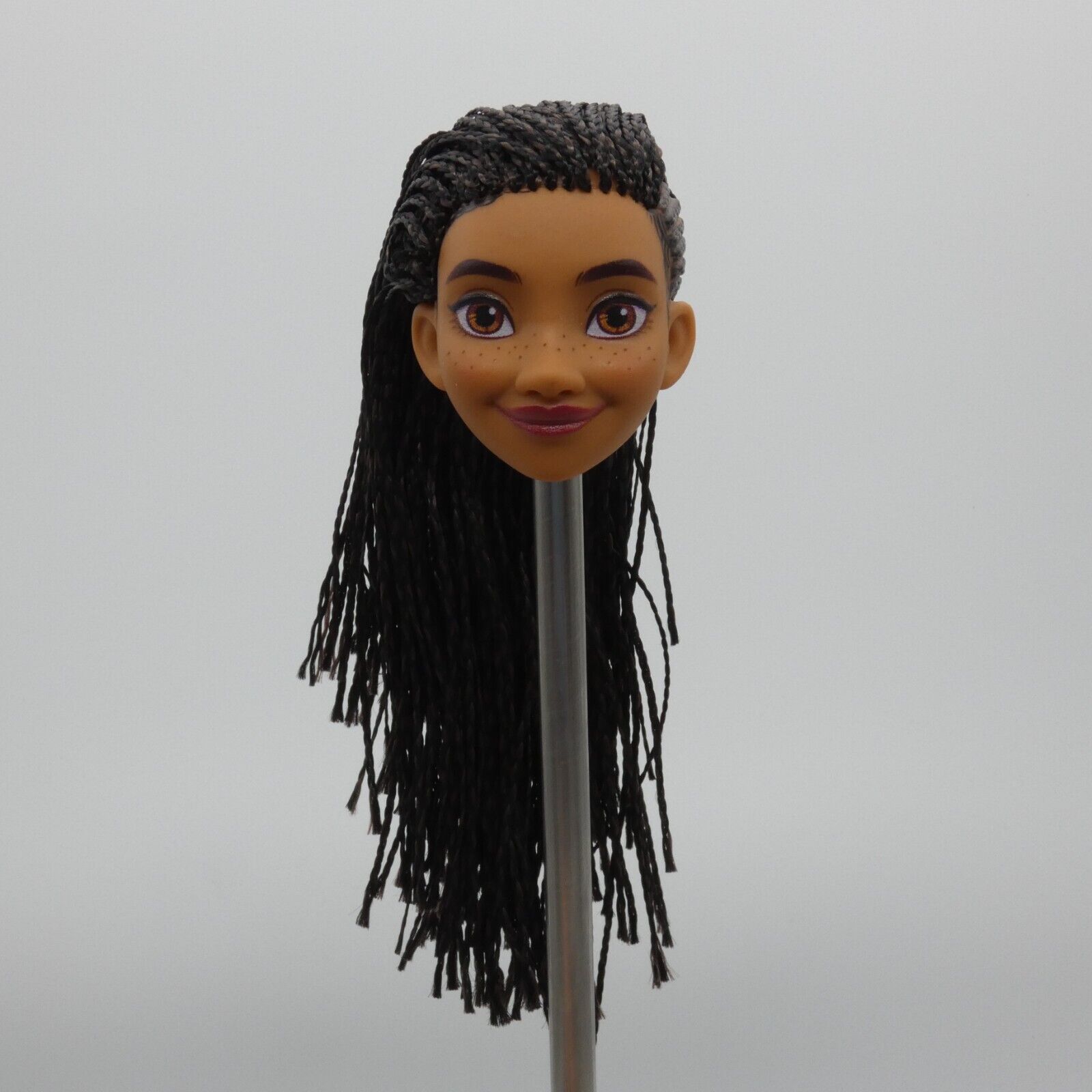 Disney Wish Asha Doll Head Freckles Micro Braids Medium Light Skin Mattel HPX23