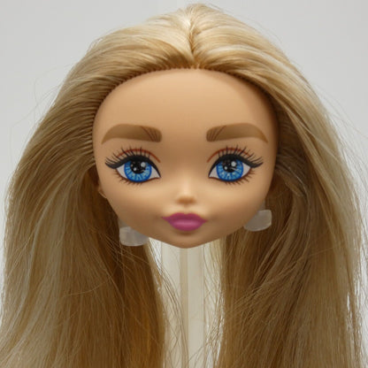 Barbie Extra Minis 4 Doll Head Only Long Blonde Hair 2022 Mattel HGP66 5.5 Inch