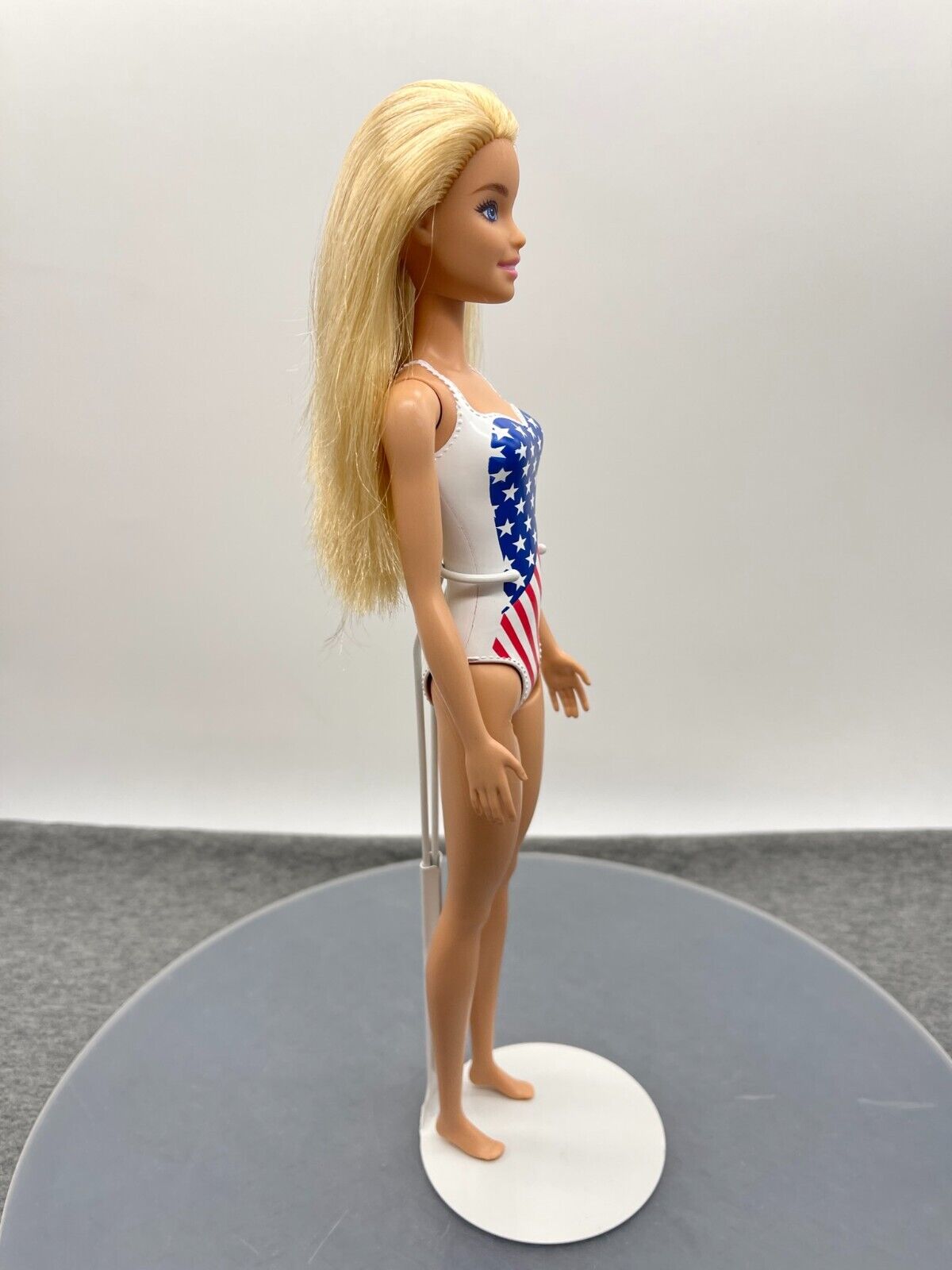 Barbie Beach Doll Millie Face Stars Stripes Swimsuit Straight Arms HDK51 Mattel