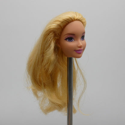 Disney Sleeping Beauty Princess Aurora Doll Head Blonde Purple Eyes Mattel X9335