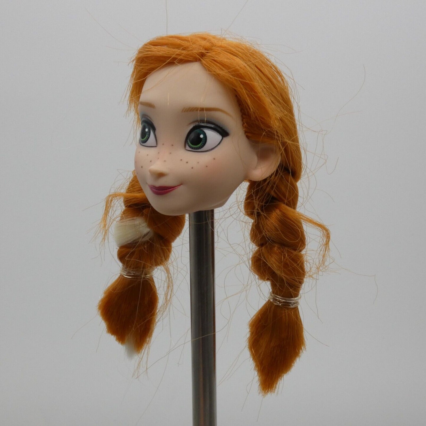 Disney Frozen Anna Doll Head Red White Hair Green Eyes Freckles Hasbro