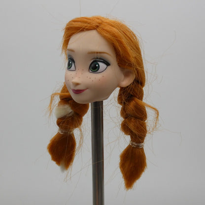 Disney Frozen Anna Doll Head Red White Hair Green Eyes Freckles Hasbro