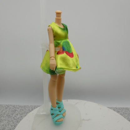 Boxy Girls Stevie Doll Body Floral Dress Aqua High Heel Sandals Jay Play WKQ38