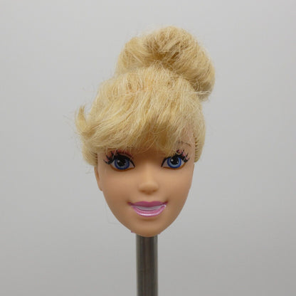 Disney Princess Cinderella Doll Head Only Bangs Pony Tail Mattel 2011 V0302