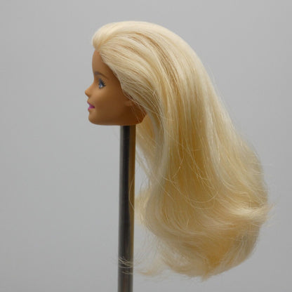 Barbie Fashion Doll Head Only Millie Face Blonde Blue Eyes Left Side Part Mattel