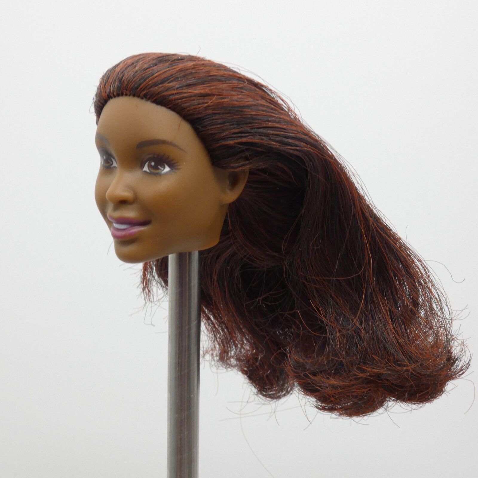 Barbie Fashionistas 45 Doll Head Desiree Nikki Face Brown Red Hair 2016 DTF08