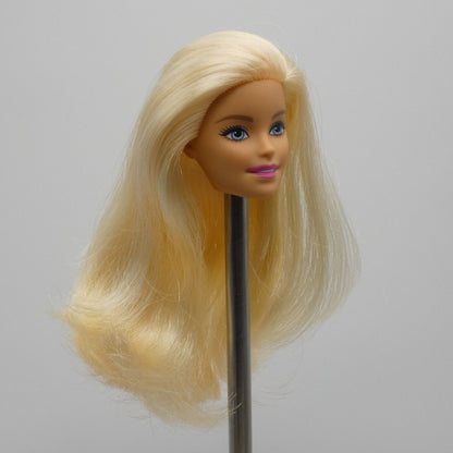 Barbie Fashion Doll Head Only Millie Face Blonde Blue Eyes Left Side Part Mattel