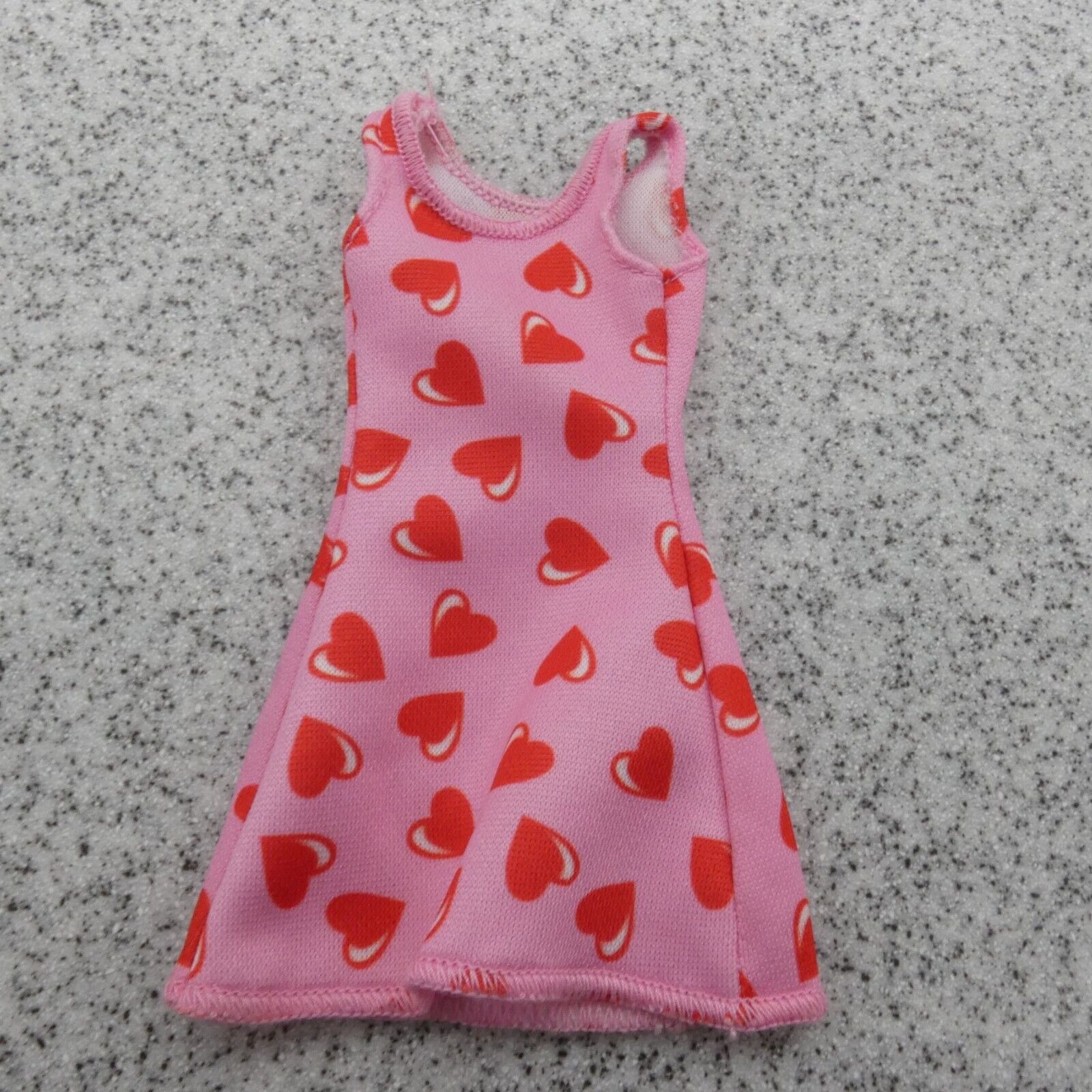 Barbie Doll Mini Dress Pink Red Hearts Sleeveless Tank Valentines Mattel