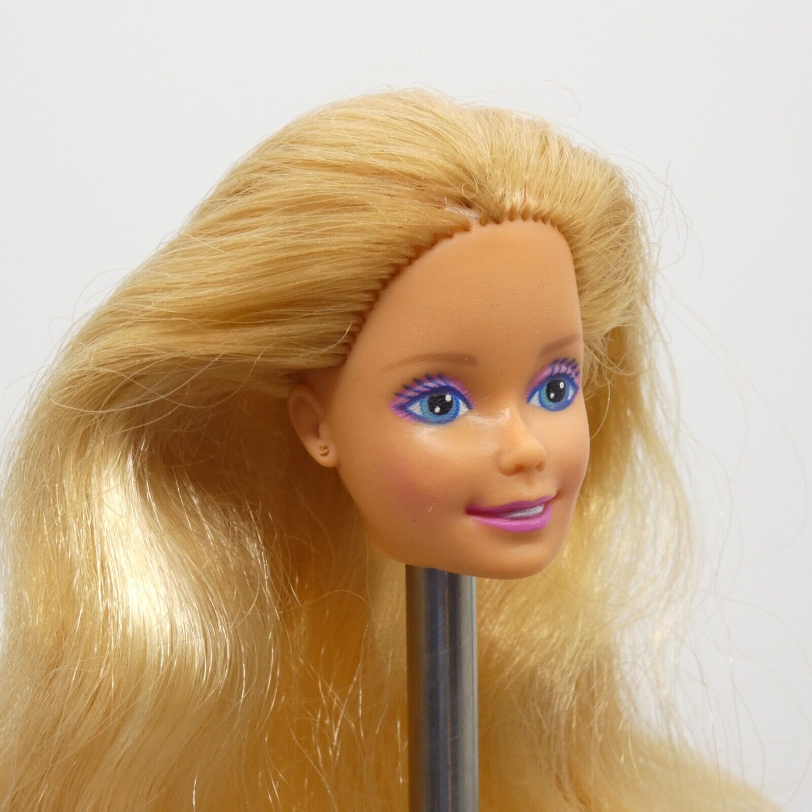 Barbie Funtime Doll Head Blonde 80s SuperStar Medium Light Skin Malaysia 3718