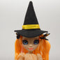 Rainbow Jr High Doll Size Witch Hat Only Black Pointed Yellow Band Halloween