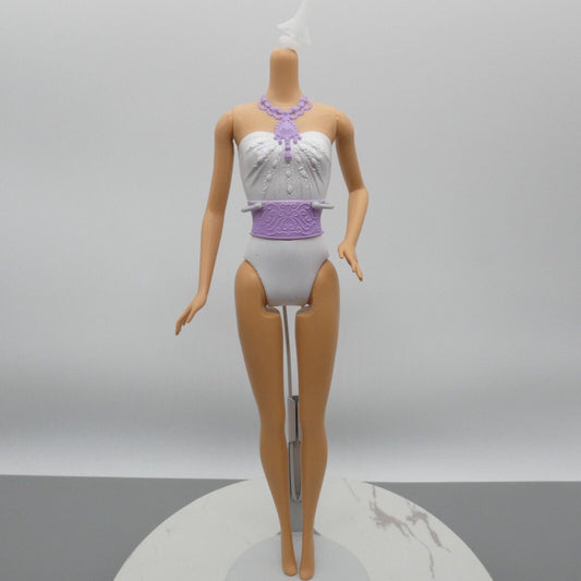 Barbie Wedding Doll Body Medium Light Skin White Molded Bodysuit 2016 DJR88