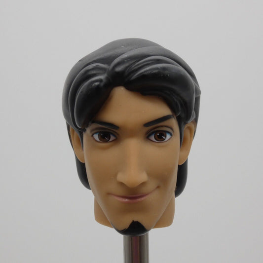 Disney Tangled Flynn Rider Eugene Doll Head Only Black Hair Smirk Goatee