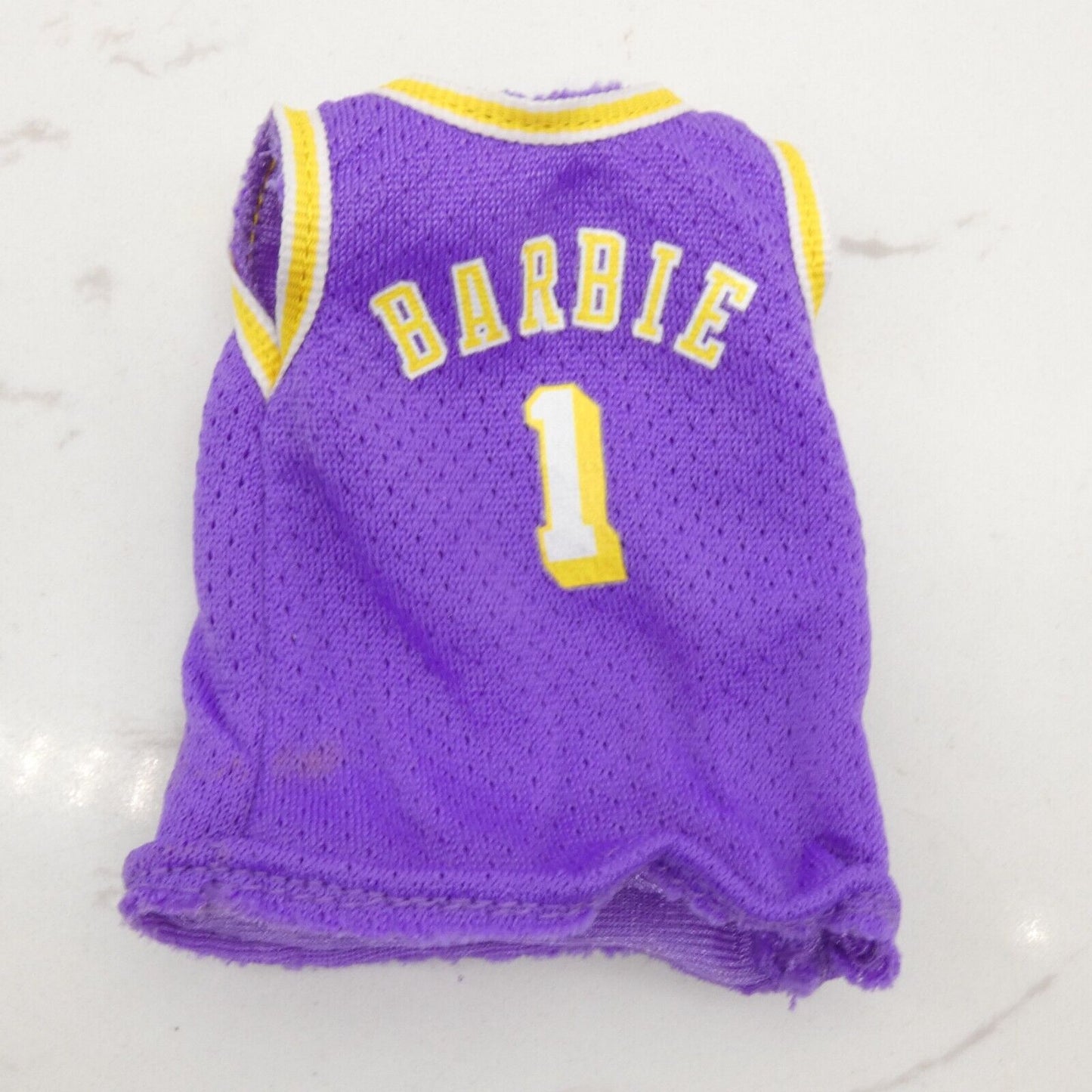 Barbie NBA Los Angeles Lakers Doll Outfit Jersey Top Shorts 1998 Mattel 20704