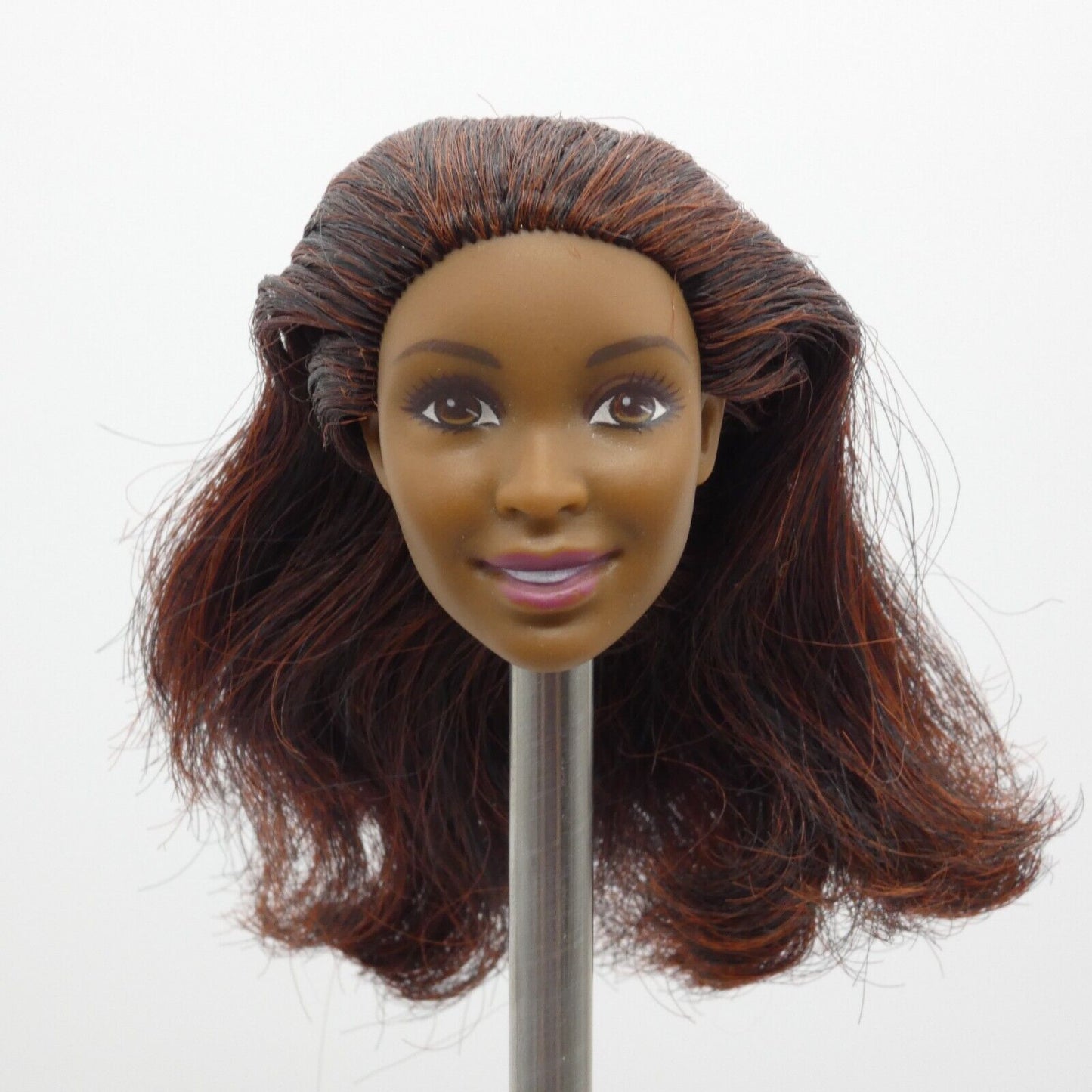 Barbie Fashionistas 45 Doll Head Desiree Nikki Face Brown Red Hair 2016 DTF08