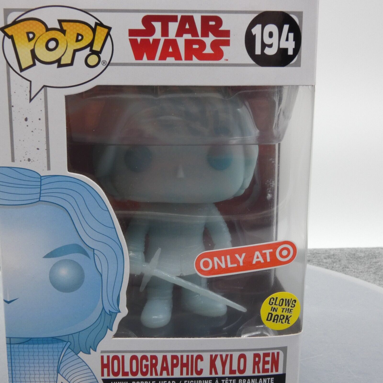 Funko Pop Holographic Kylo Ren Bobble Head Star Wars 194 Glows In The Dark GITD