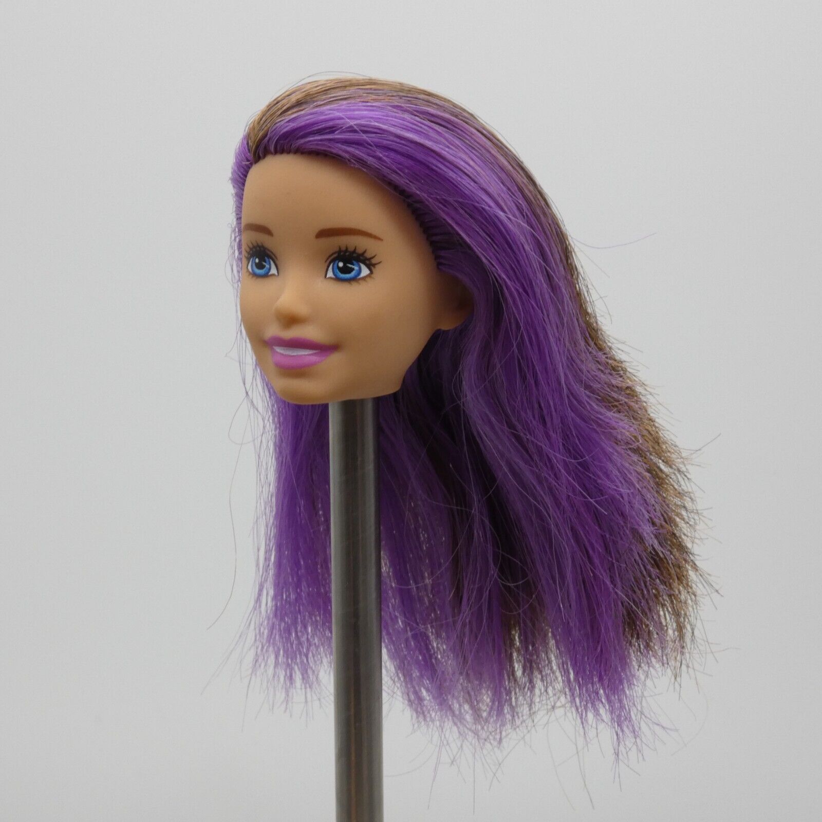 Barbie Skipper Doll Head Brown Hair Purple Eyes Light Skin FJB00 Mattel 2018