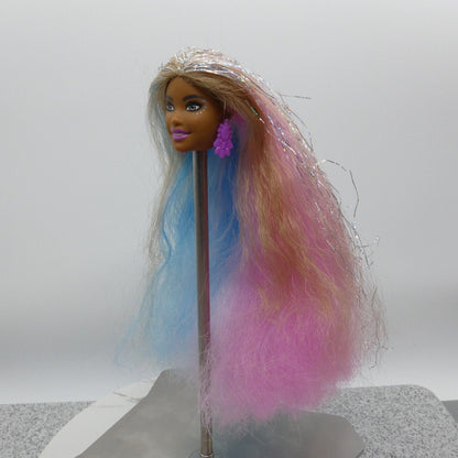 Barbie Fantasy Hair Doll Head Carnaval Face AA Pink Blue Blonde Hair 2020 GHN05