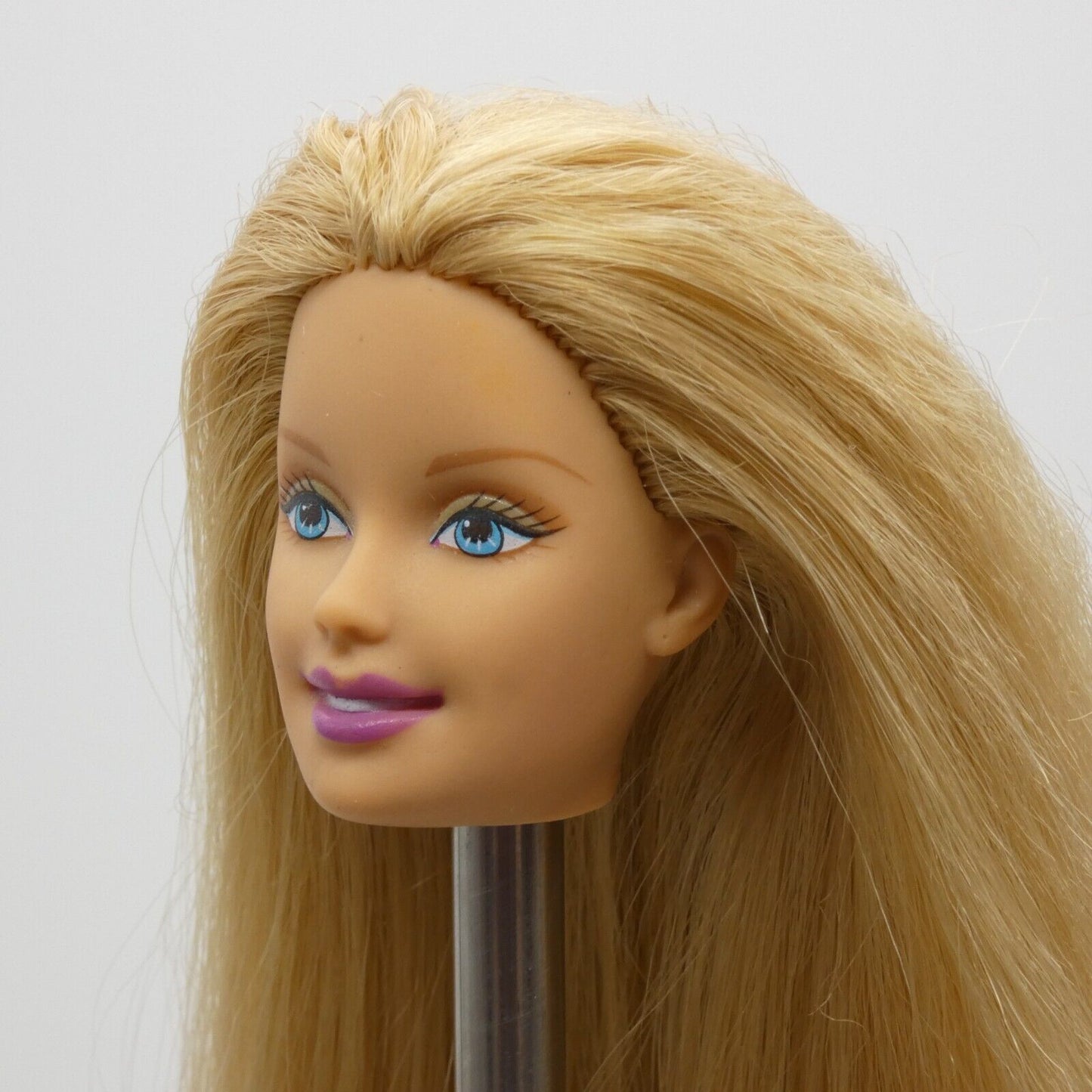 Barbie Style Doll Head Generation Girl Face Blonde Crimped Hair 2004 B6390