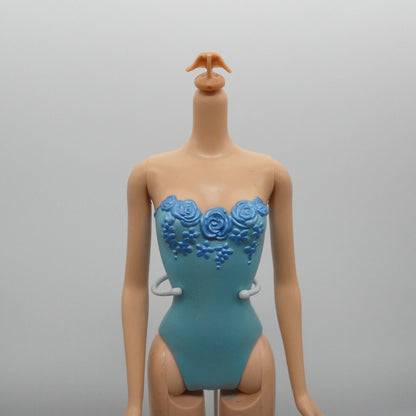 Barbie Doll Fashion Fever Body Turquoise Molded Bodysuit Straight Arms 2005