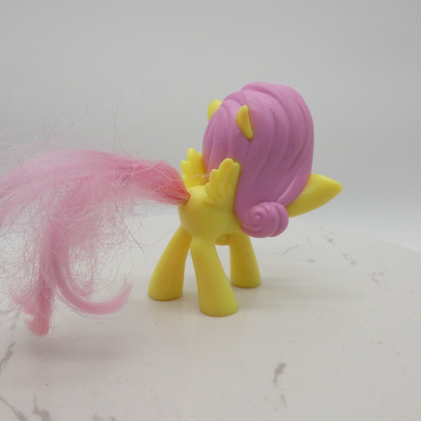 My Little Pony Fluttershy G4 Molded Mane McDonald's Toy Yellow 2011 Hasbro