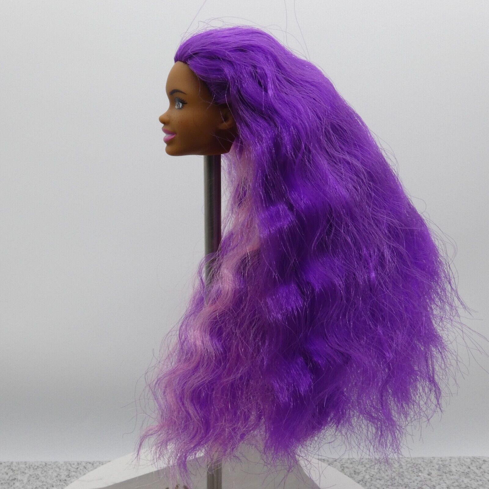 Barbie Mermaid Power AA Doll Head Brooklyn Purple Hair Freckles 2022 HHG53