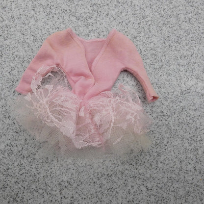 Barbie Doll Fashion Dress Pink Long Sleeve Layered Tulle Tutu Genuine Mattel