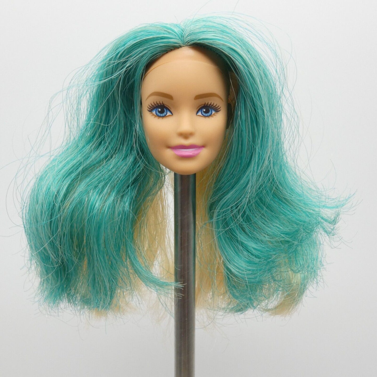 Barbie Day To Night Style Doll Head Millie Face Hair Change Teal Blonde DNR05