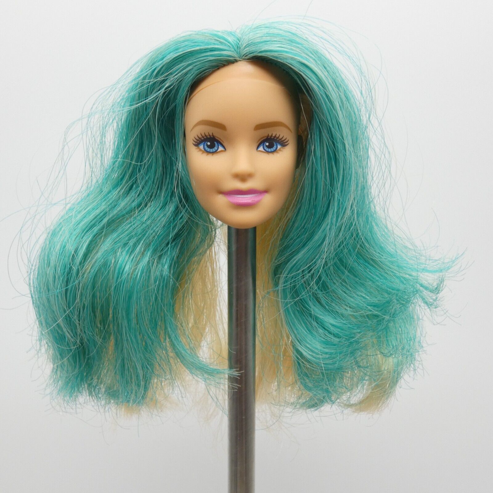 Barbie Day To Night Style Doll Head Millie Face Hair Change Teal Blonde DNR05