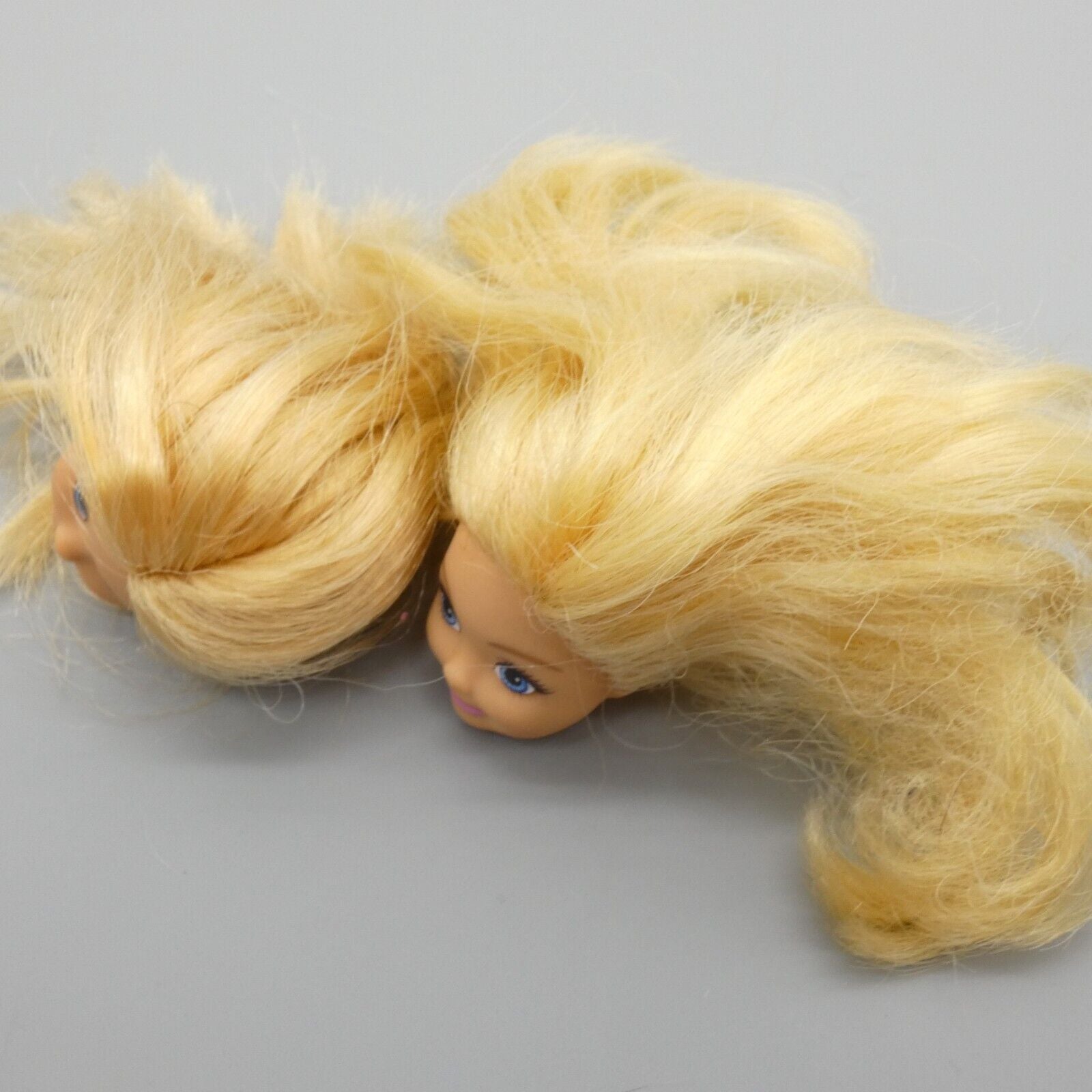 Barbie Chelsea Doll Head Lot of 2 Blonde Hair Mattel Kelly