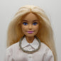 Barbie Doll Size Matte Gray Beaded Necklace Choker Faceted Stretch Classy