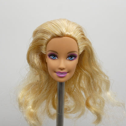 Barbie Fashion Fever Doll Head Only Generation Girl CEO Face Blonde Wavy Hair B2