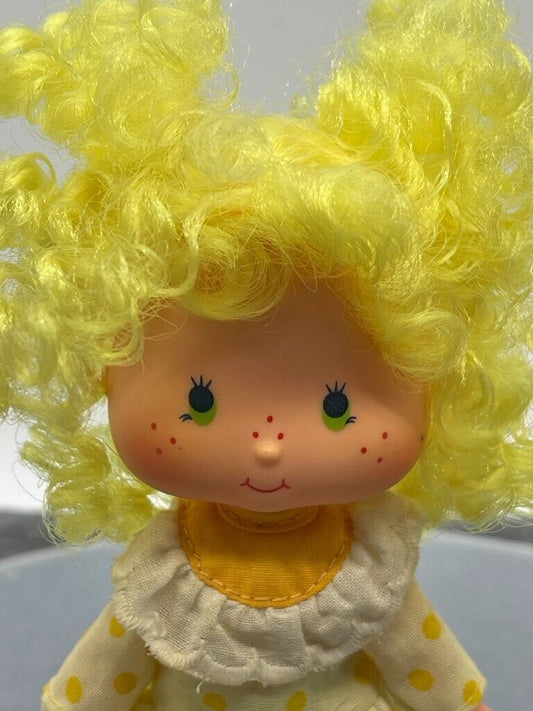 Strawberry Shortcake Lemon Meringue Doll Yellow Hair Outfit Shoes Tights VTG 5"